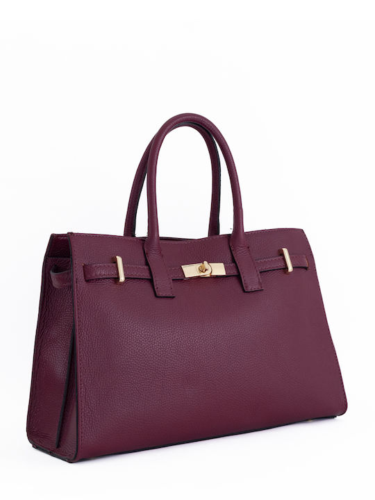 Leather Women's Satchel Bag Brown Chocolate