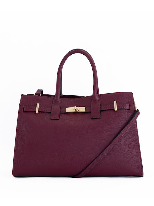 Leather Women's Satchel Bag Brown Chocolate