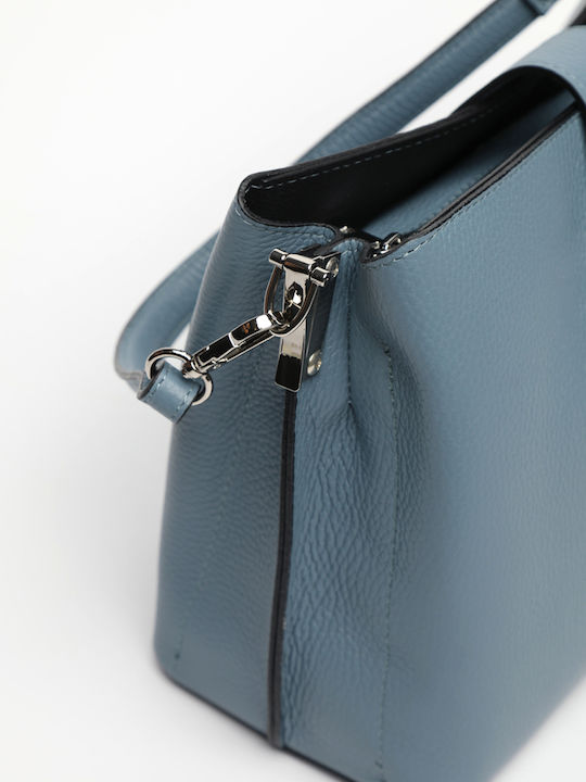 Graue / Blaue Damen-Crossbody-Tasche Aus Leder