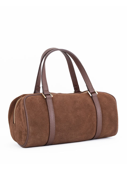 Leather Women's Barrel Bag Black