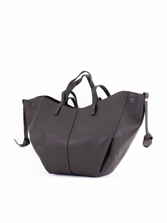 Set Leather Women's Black Tote Bag