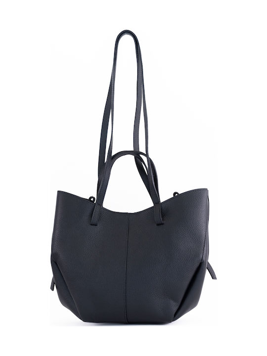 Set Leather Women's Black Tote Bag