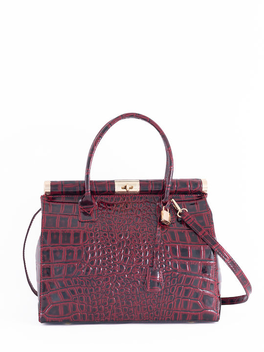 Schwarze Damen-Ledertasche Tote