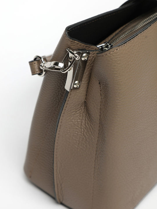 Graue / Blaue Damen-Crossbody-Tasche Aus Leder