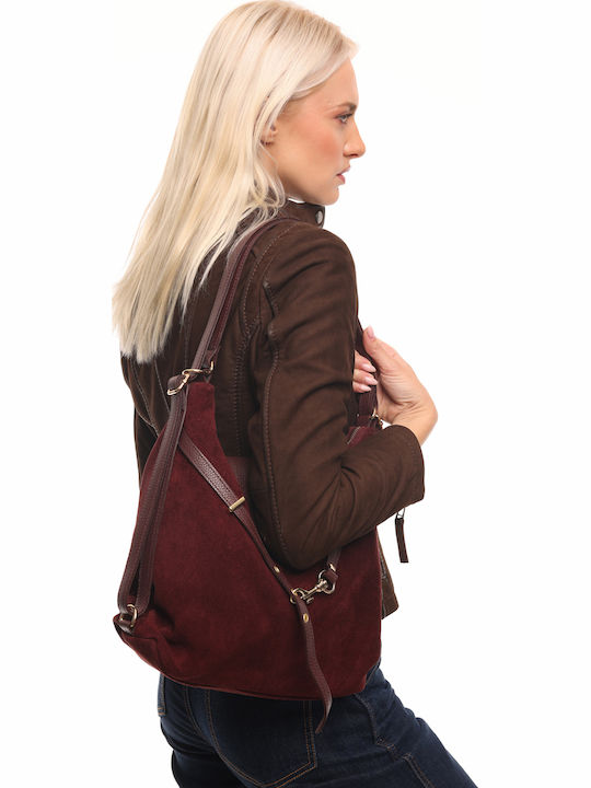 Leather Women's Shoulder Bag / Backpack Black