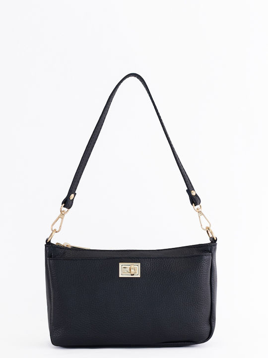 Brown Chocolate Leather Women's Shoulder Bag