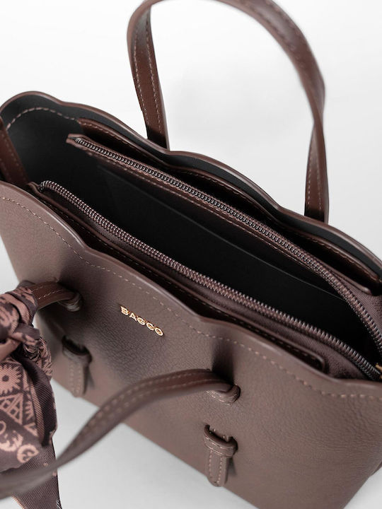 Damen-Tote-Tasche Dunkelbraun