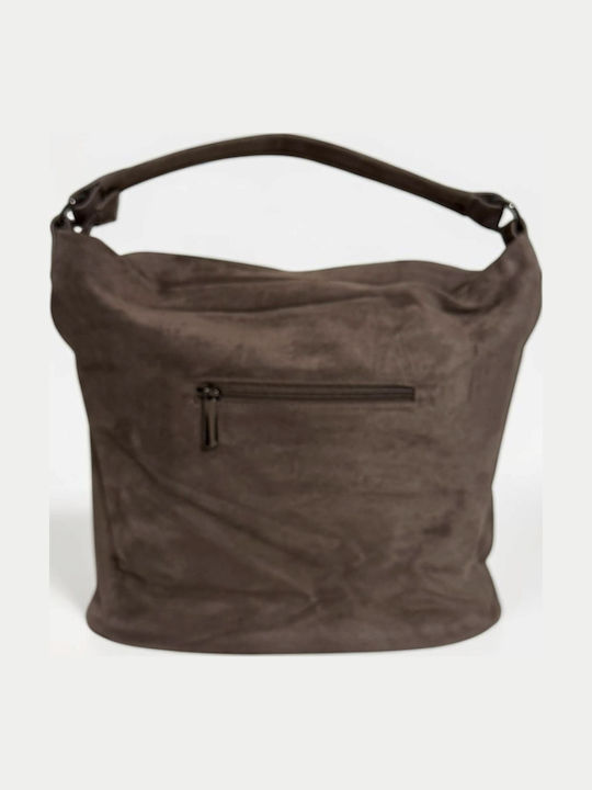 Women's Suede Handbag Beige