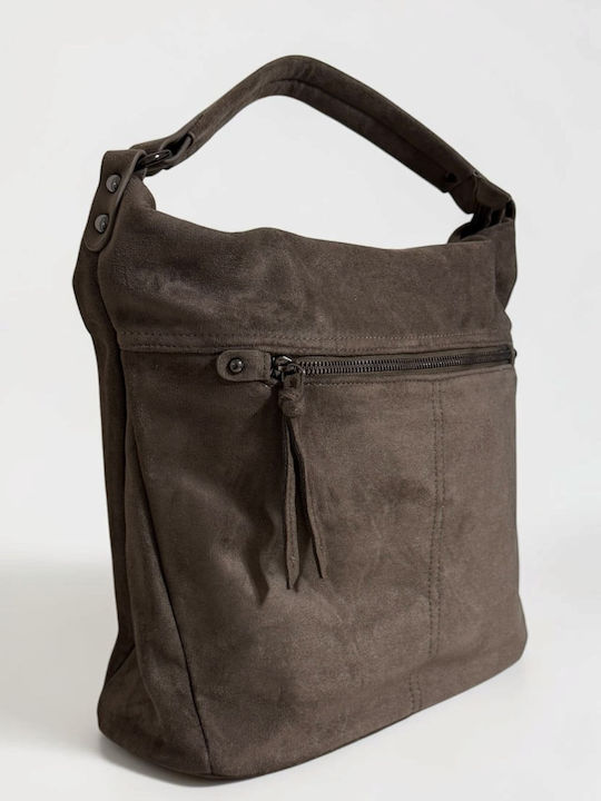 Women's Suede Handbag Beige