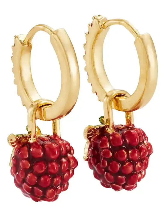 Fable Σκουλαρίκια Huggie Orla Raspberry