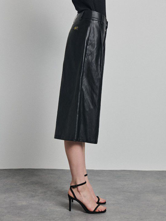 Damen Zip-Culottes mit Normaler Passform Schwarz
