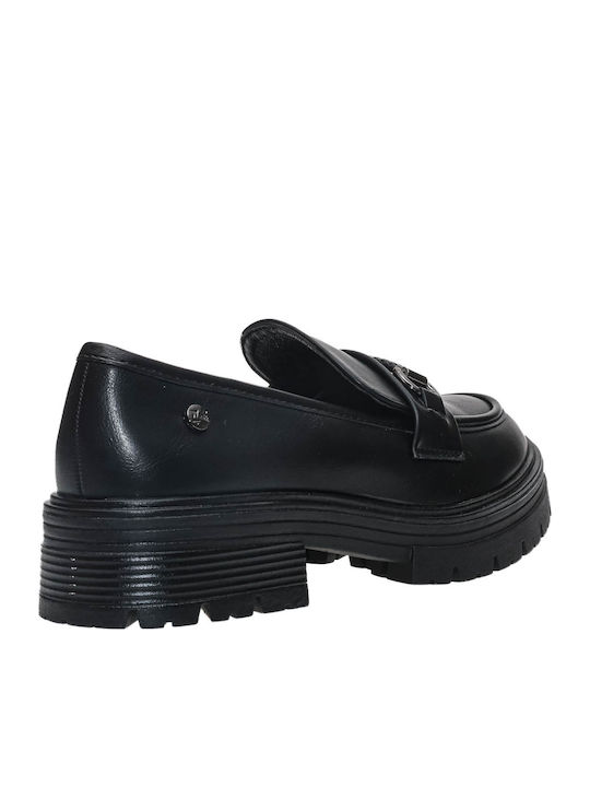 Loafers de damă din piele negre