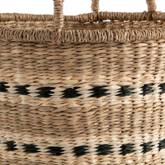 La Redoute Interieurs Dekorativer Korb aus Korbweide mit Griffen, Schwarz, 36 × 36 cm