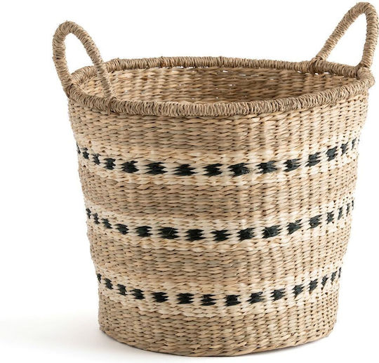 La Redoute Interieurs Dekorativer Korb aus Korbweide mit Griffen, Schwarz, 36 × 36 cm