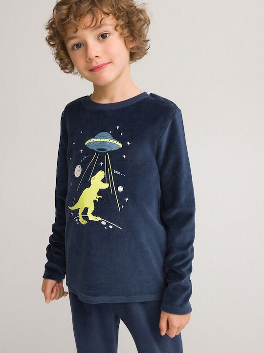 La Redoute Collections Pijama Albastră din Bumbac pentru Copii