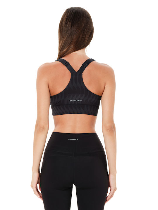 Bustier Sport Negru pentru Femei cu Căptușeală
