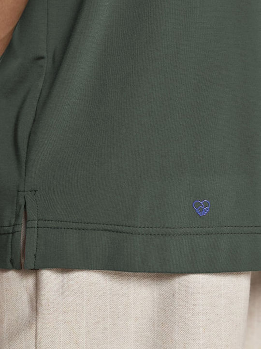 Kurzarmshirt Dunkelgrün