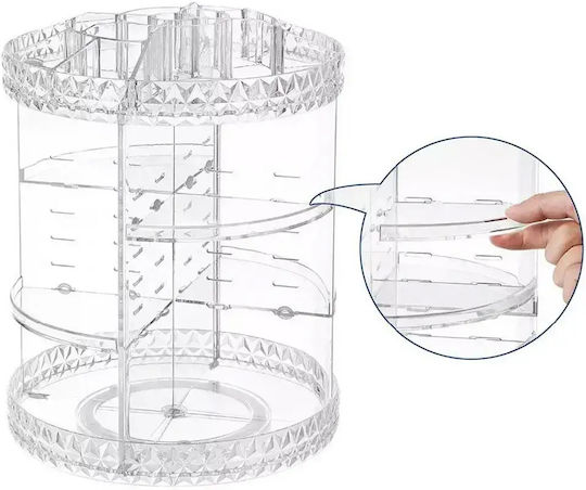 Verk Group Drehbarer Kosmetik-Organizer Mit Ebenen Transparent 28x21,5 cm