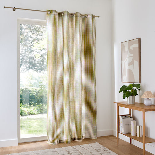 La Redoute Interieurs Fenstervorhang mit Ösen aus Baumwolle und Leinen 140x180 cm