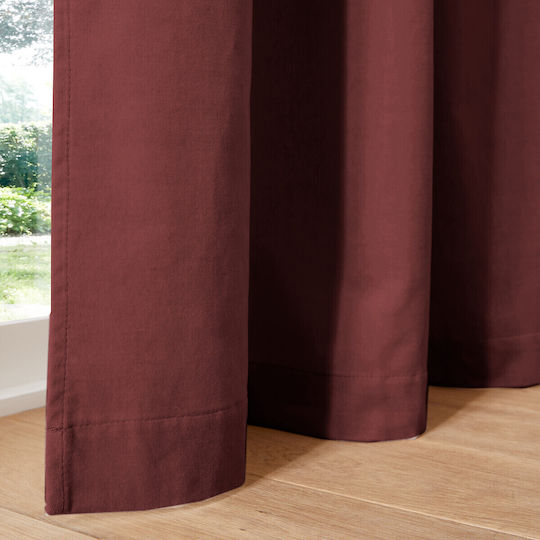 La Redoute Interieurs Vorhang mit Tunnel Samtvorhang mit Verdeckten Schlaufen 135x300 cm