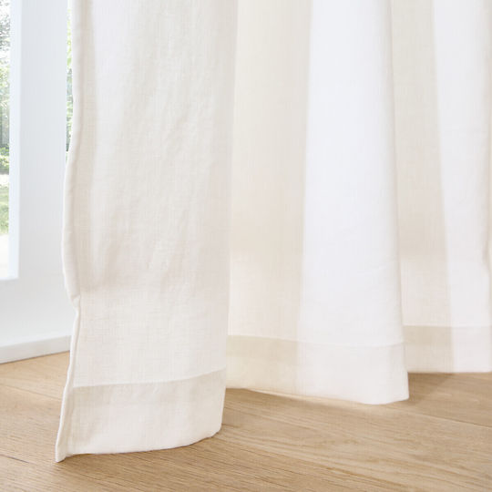 La Redoute Interieurs Vorhang mit Schlaufen Thermovorhang aus Leinen und Baumwolle 135x300 cm