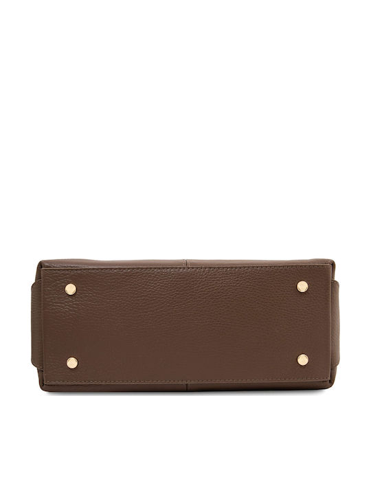 Dark Ash Leather Women's Barrel Bag