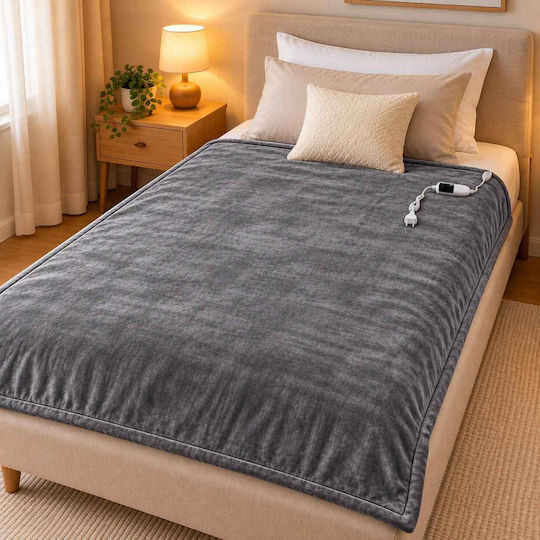 Kraft World TKSH-1 Grey Single Washable Electric Blanket Grey 140W 150x80cm