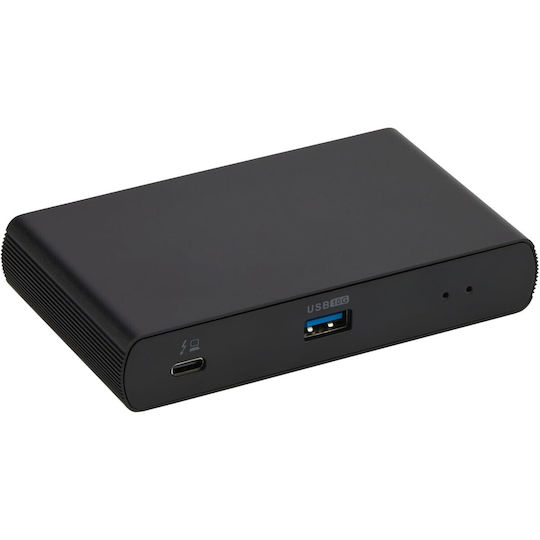 Amazon Basics Thunderbolt 4 / USB-C докинг станция с 4K, PD и свързване на 2 екрана, черна (B0CPT7WSSF)