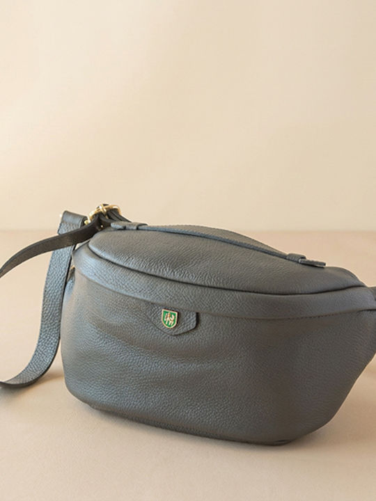 Lederne Damen-Crossbody-Tasche in Tabakbraun