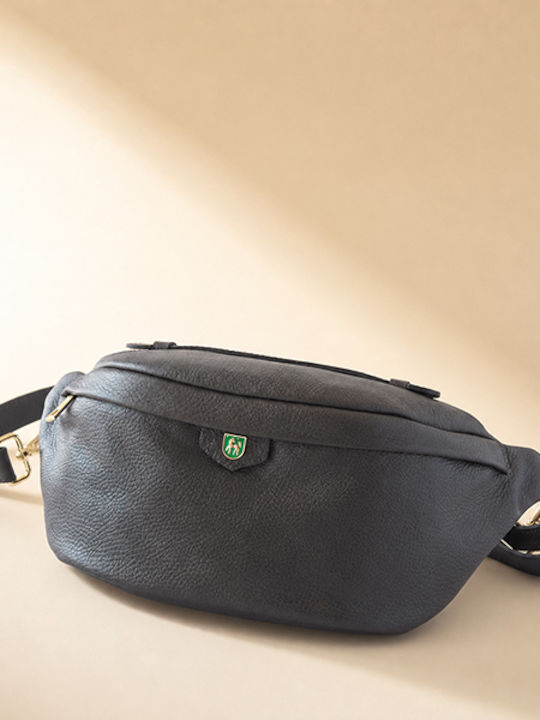 Lederne Damen-Crossbody-Tasche in Tabakbraun