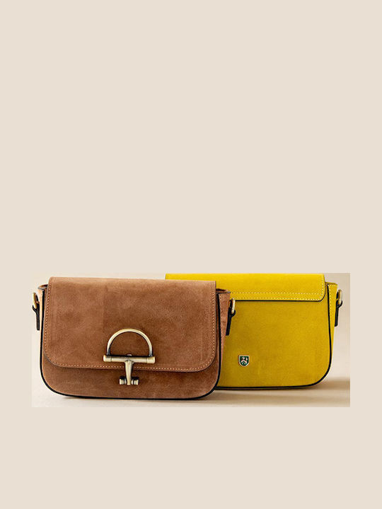 Damen-Clutch aus blauem Wildleder