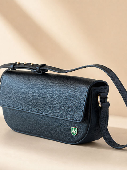 Leather Women's Clutch Petrol Blue