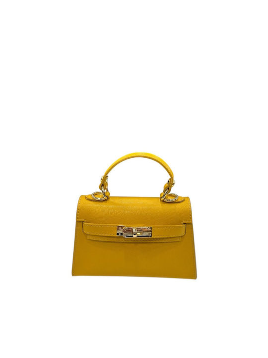 Hellblaue Damen-Flap-Tasche aus Leder