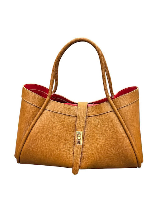 Hellblaue Damen-Tote-Bag aus Leder