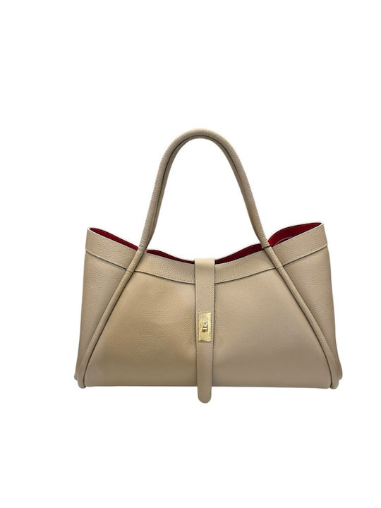 Hellblaue Damen-Tote-Bag aus Leder
