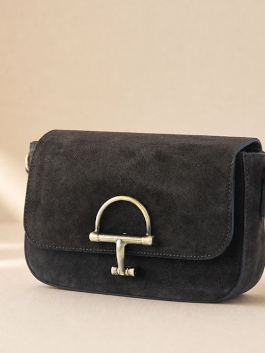 Graue Damen-Clutch aus Leder