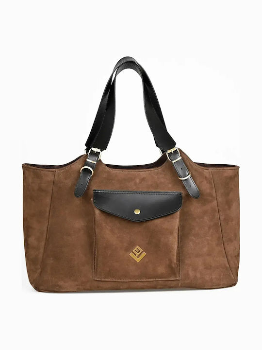 Nomia Leather Women's Shopper Bag Suede Brown