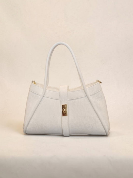 Leather Women's Tote Bag Dark Blue
