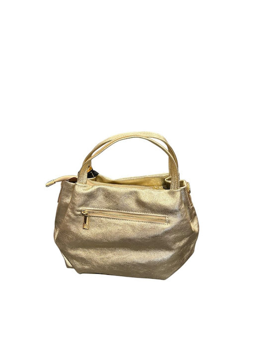Leather Women's Tote Bag Silver