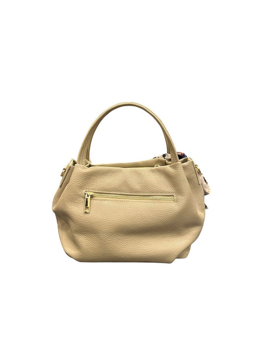 Leather Women's Tote Bag Silver