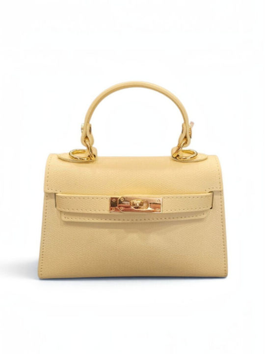 Khaki Leather Women's Satchel Bag
