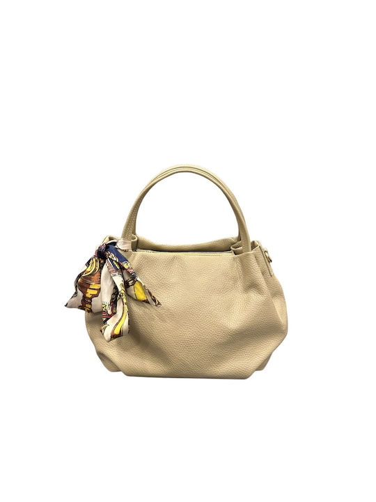 Leather Women's Tote Bag Golden