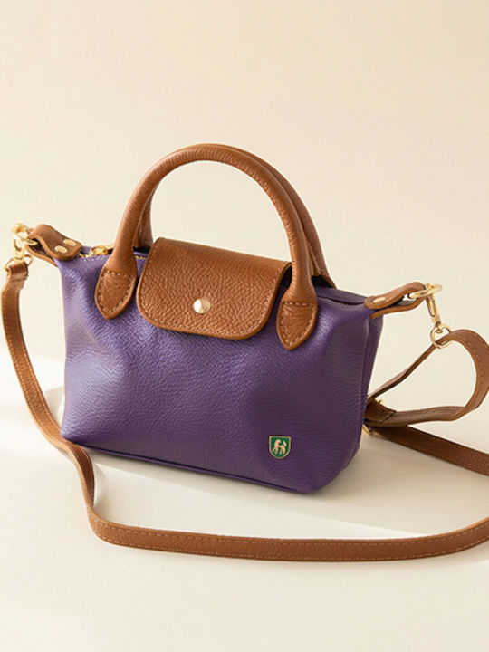 Petite Damen-Satchel aus Leder in Apfelgrün