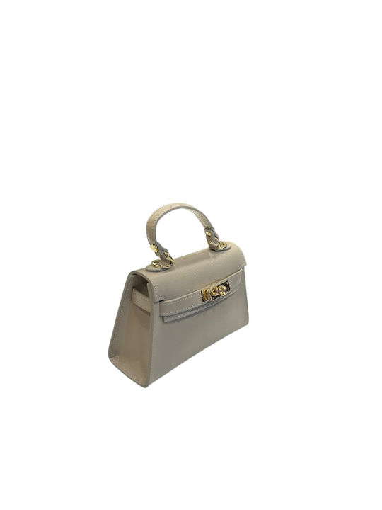 Gelbe Damen-Flap-Tasche aus Leder