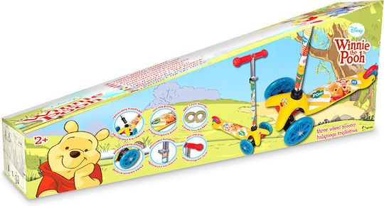 Παιδικό Πατίνι Αναδιπλούμενο Winnie the Pooh Τρίτροχο για 2+ Ετών Κίτρινο