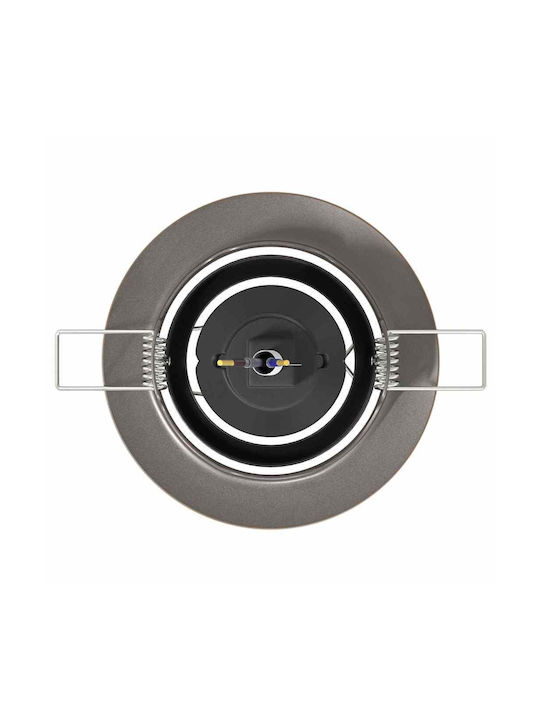 vidaXL Metal Recessed Spot Light with GU10 Socket Bronze 9x9 cm 12 pcs