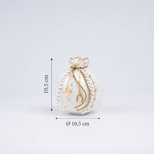 Philio Handmade Pomegranate Lucky Charm White Ceramic 2027 10.5x10.5cm Philio Handmade Pomegranate Lucky Charm White Ceramic 2027 10.5x10.5cm