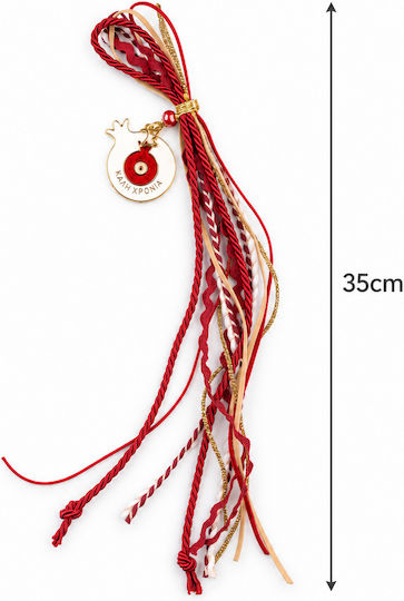 Philio Handmade Hanging Pomegranate Charm White Metal 2027 35cm