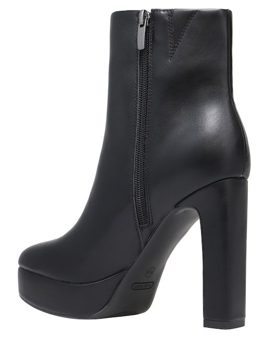 Damen-Stiefeletten mit hohem Absatz Schwarz