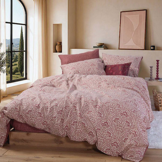 Nef-Nef Homeware Marcel Semi-Double Set 4-Piece 180x200 cm Burgundy Nef-Nef Homeware Marcel Semi-Double Set 4-Piece 180x200 cm Burgundy